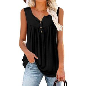 Women’s Casual Button-Up Ruffle Tunic Top - Fit & Flare